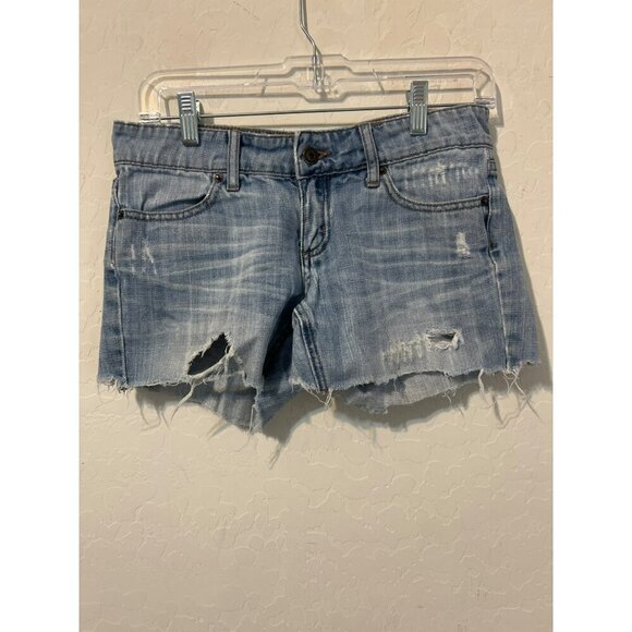 Forever Twenty One 21 Sz 26 Jean Denim Cut Off Frayed Hem Short - Picture 2 of 9